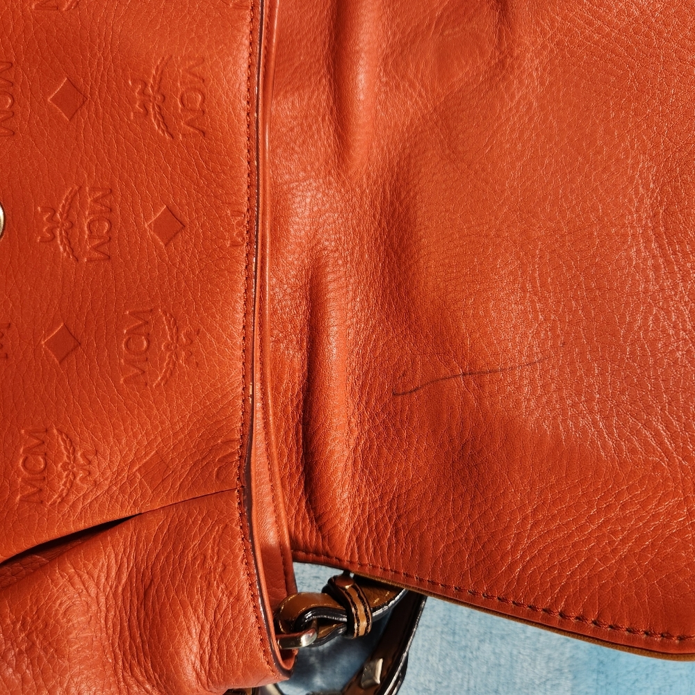 MCM Authentic Leather Crossbody Satchel - Picture 12 of 16